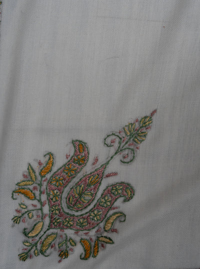Blush Ivory Rumal — Sozni Hand Embroidered