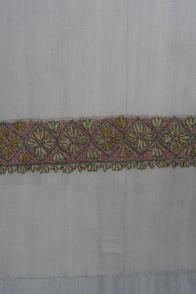 Blush Ivory Rumal — Sozni Hand Embroidered