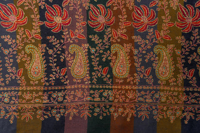 Rumani Roshanara Pashmina Shawl with Sozni Hand Embroidery