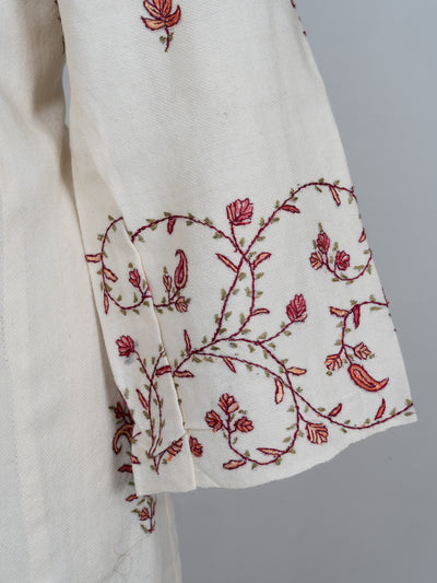 Pearl Vine Sozni Hand Embroidered Pheran