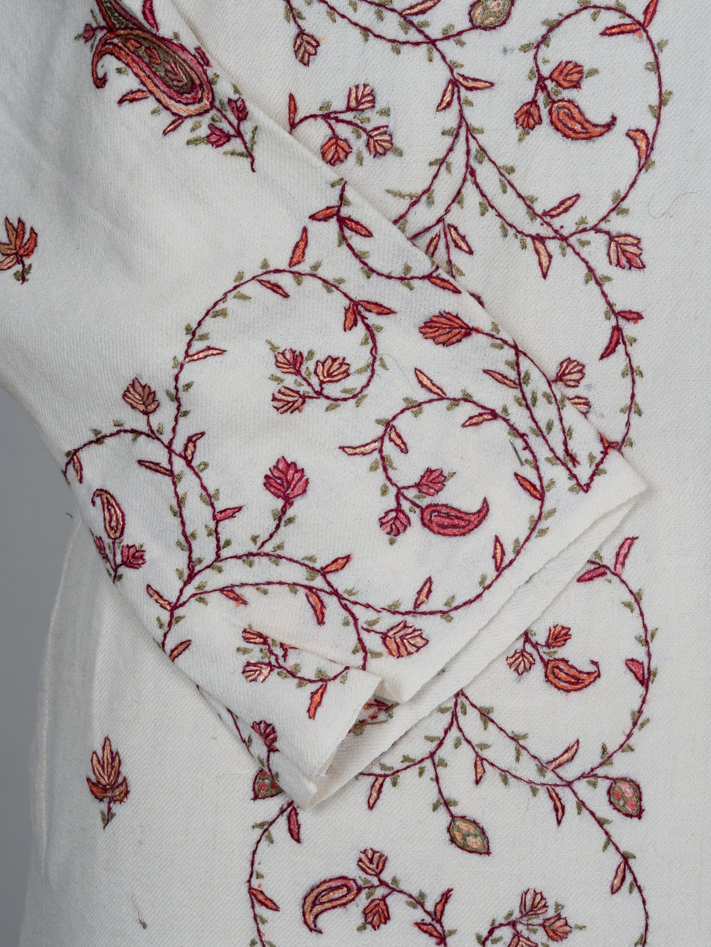 Pearl Vine Sozni Hand Embroidered Pheran