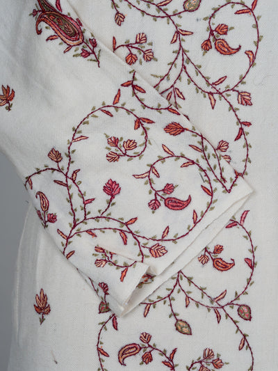 Pearl Vine Sozni Hand Embroidered Pheran