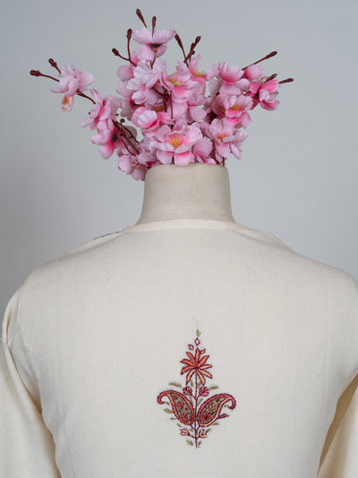 Pearl Vine Sozni Hand Embroidered Pheran