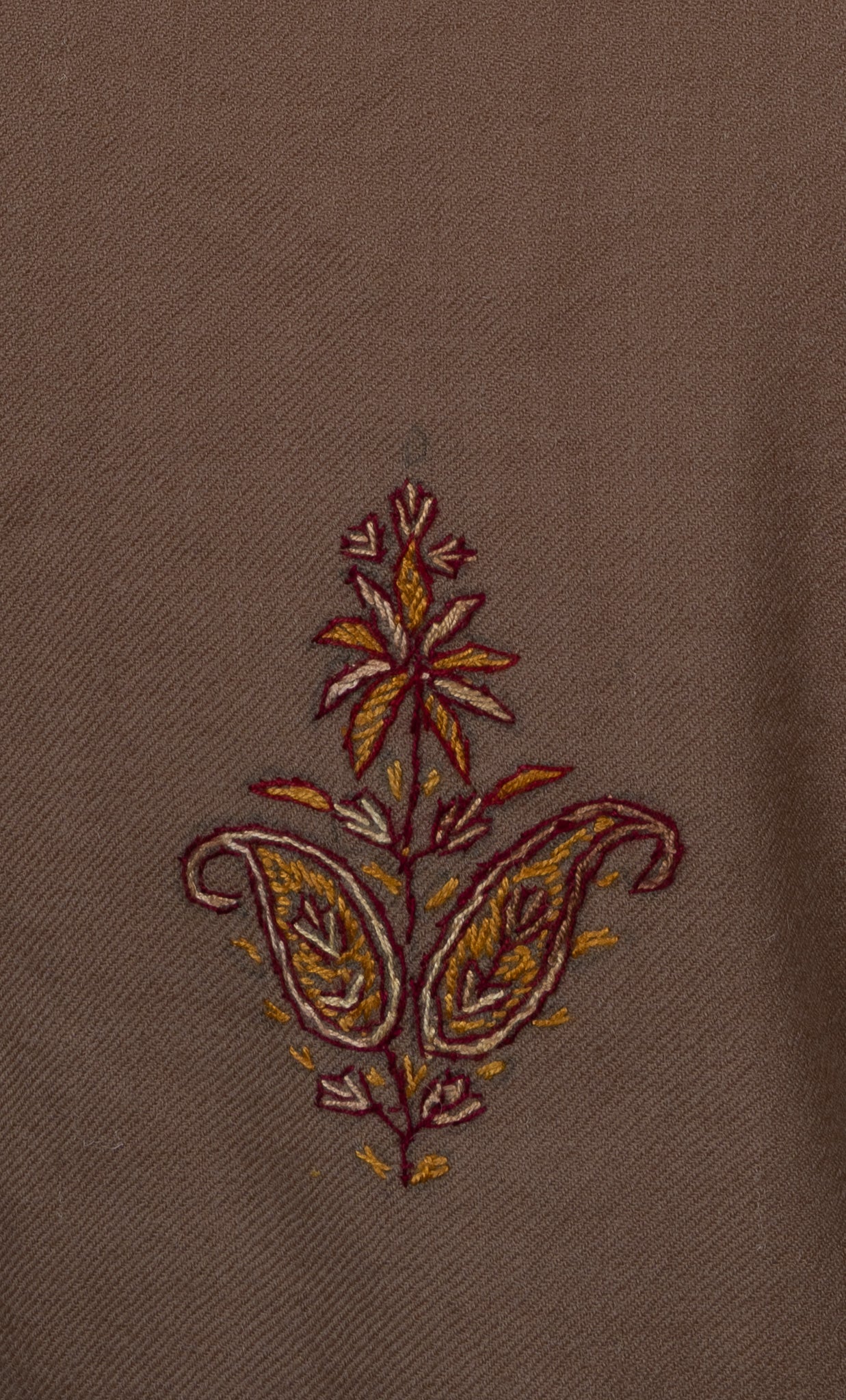 Mocha Whisper Sozni Hand Embroidered Pheran