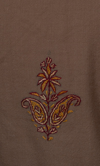 Mocha Whisper Sozni Hand Embroidered Pheran