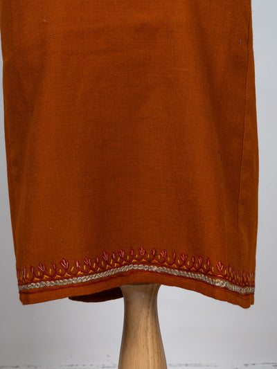 Burnt Ember Sozni Hand Embroidered Pheran