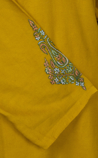 Golden Meadow Sozni Hand Embroidered Pheran