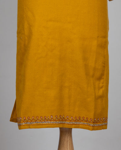 Saffron Azure Sozni Hand Embroidered Pheran