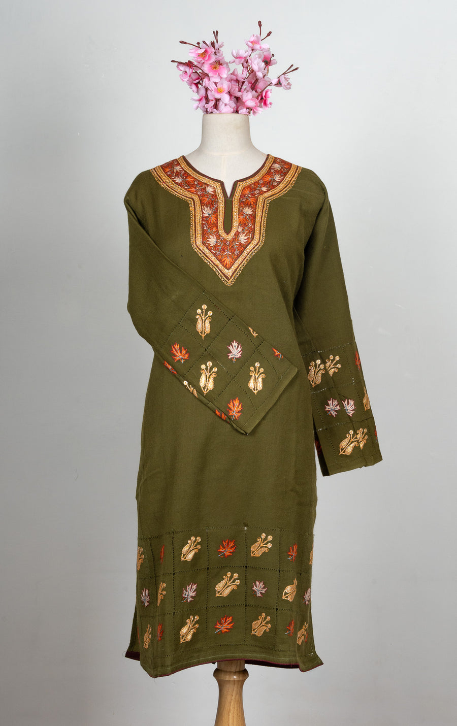 Forest Heritage Sozni Hand Embroidered Pheran