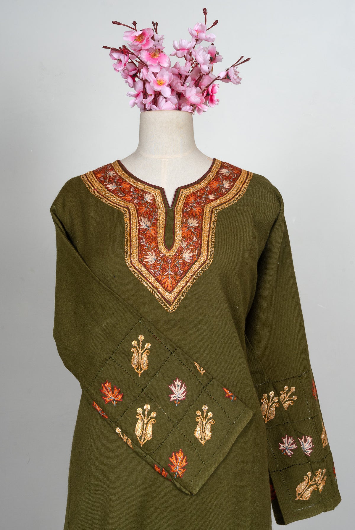 Forest Heritage Sozni Hand Embroidered Pheran