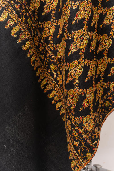 Zarif Sozni Raqs Pashmina Shawl with sozni Hand Embroidery