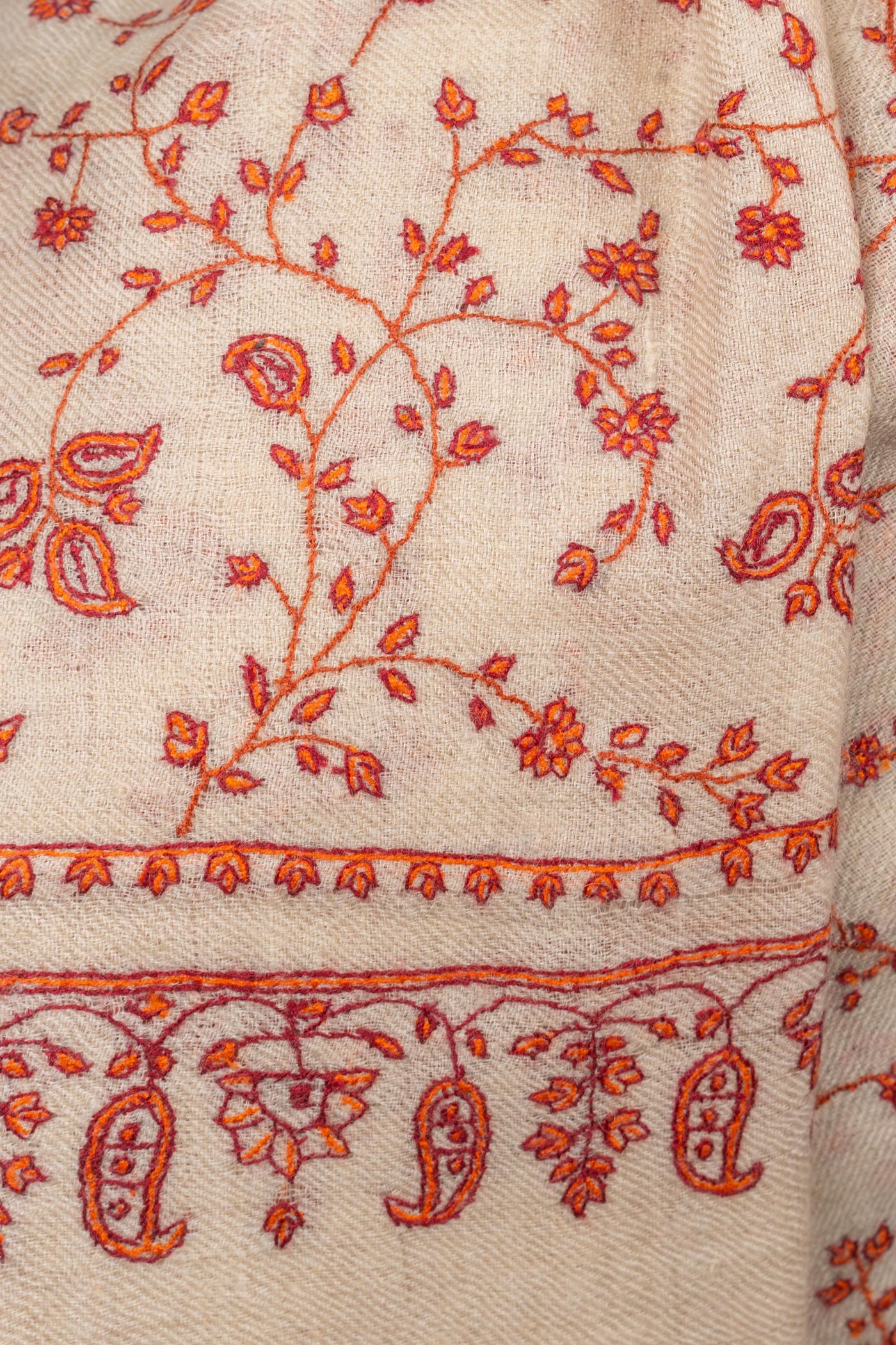 Gul-e-Bahar Sozni Hand Embroidery Pashmina Scarf