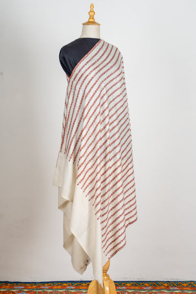Gul-e-Afshan – Hand-Embroidered Pure Pashmina Shawl