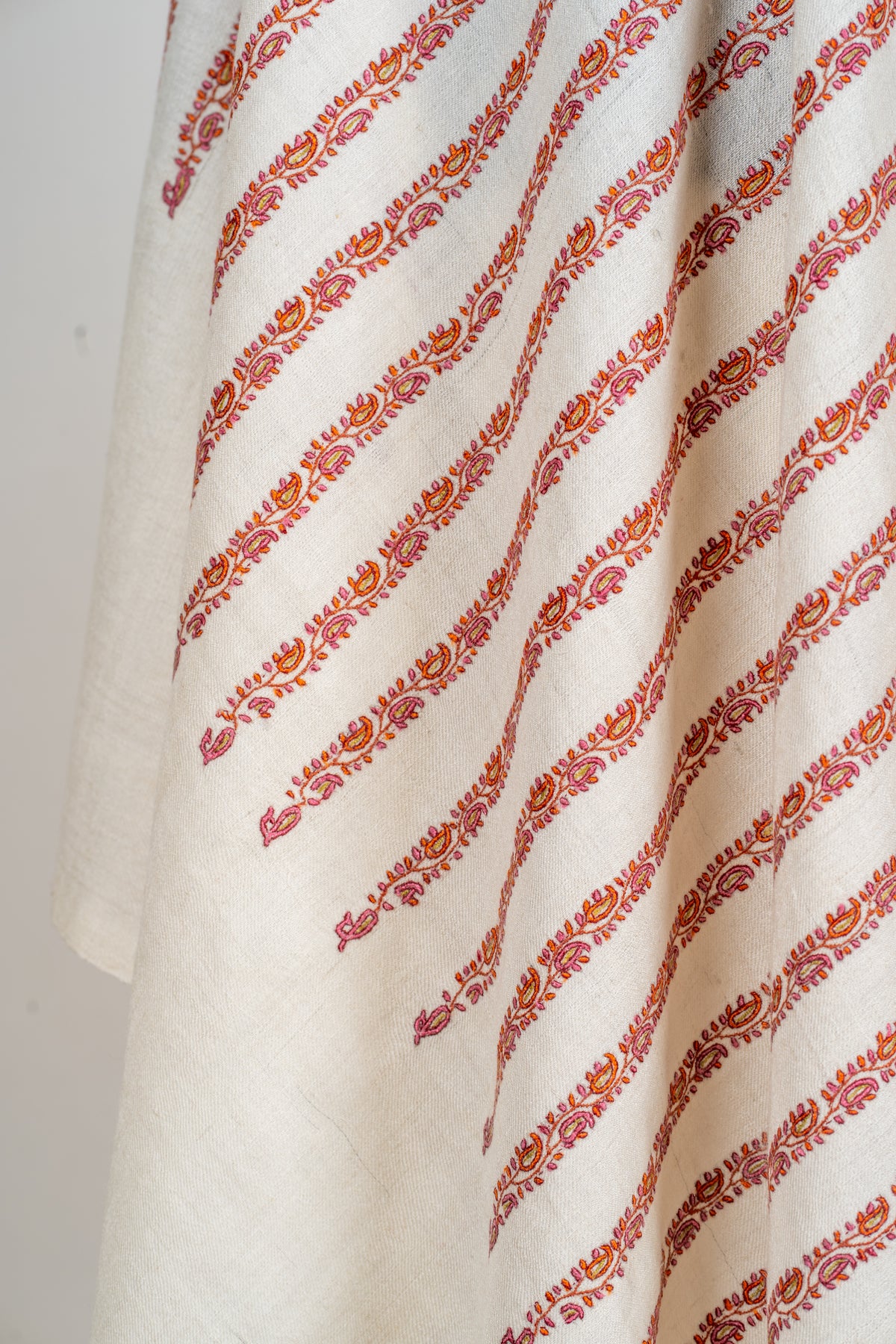 Gul-e-Afshan – Hand-Embroidered Pure Pashmina Shawl