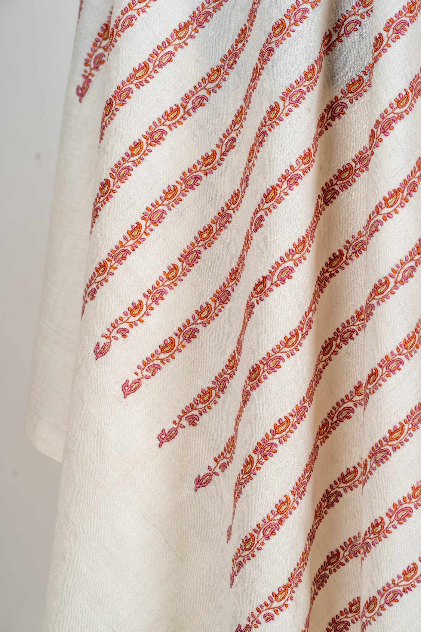 Gul-e-Afshan – Hand-Embroidered Pure Pashmina Shawl