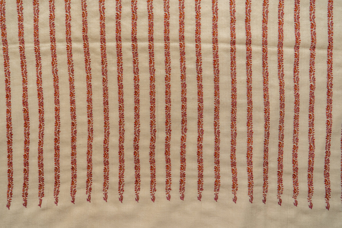 Gul-e-Afshan – Hand-Embroidered Pure Pashmina Shawl