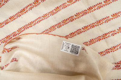Gul-e-Afshan – Hand-Embroidered Pure Pashmina Shawl