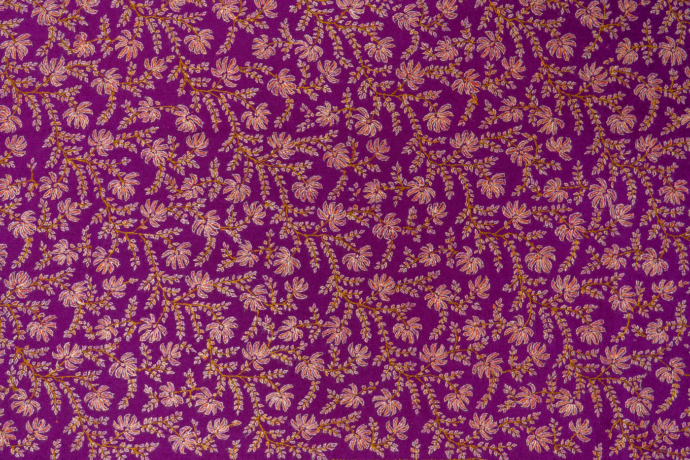 Baad-e-Gul – Plum Sozni Hand-Embroidered Pashmina Shawl