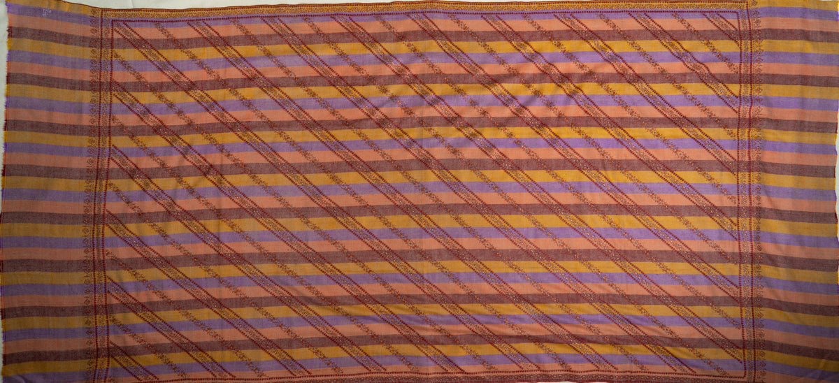 Gulnaar Baadal – Handcrafted Multistrip Pashmina Shawl
