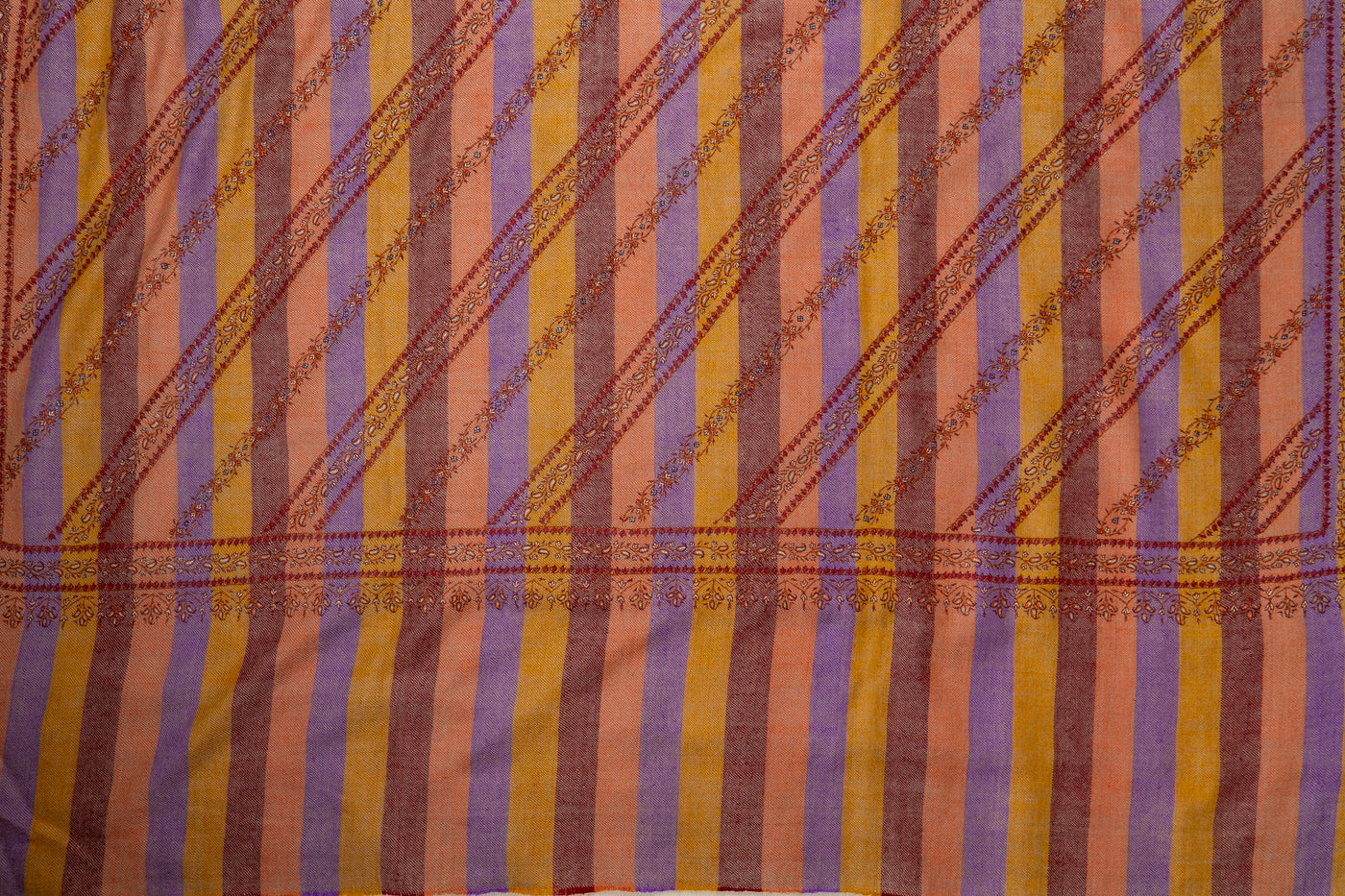 Gulnaar Baadal – Handcrafted Multistrip Pashmina Shawl
