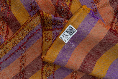 Gulnaar Baadal – Handcrafted Multistrip Pashmina Shawl