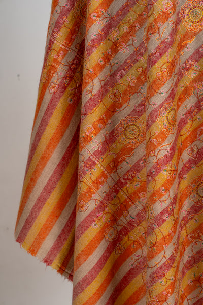 Sunset Reverie - Hand crafted pure pashmina shawl