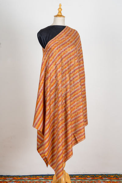 Sunset Reverie - Hand crafted pure pashmina shawl