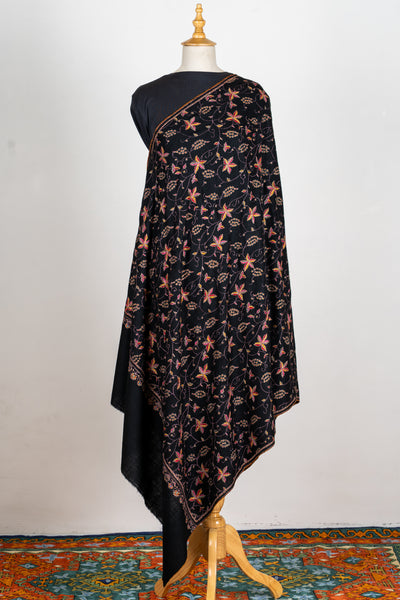 Noor-e-Zun – Hand Embroidered Sozni Pashmina Shawl
