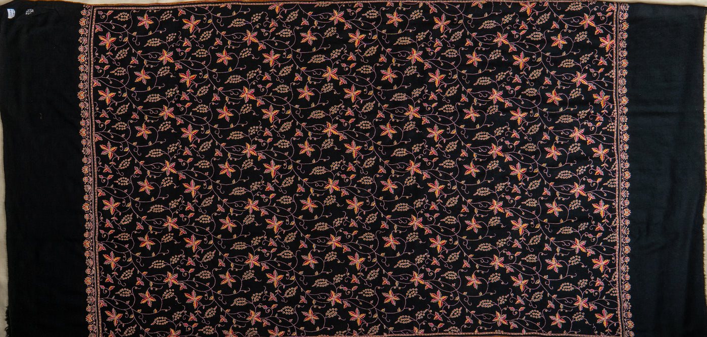 Noor-e-Zun – Hand Embroidered Sozni Pashmina Shawl