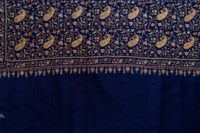 Shahkaar-e-Resham – Pure Silk Thread Sozni Embroidered on Pashmina Shawl