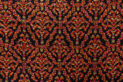 Shabnum-e-Gul – Crimson Sozni Hand-Embroidered Pashmina Shawl