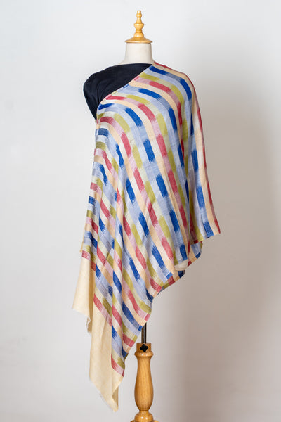 Brushstroke Breeze: 120 Count Merino Wool Scarf