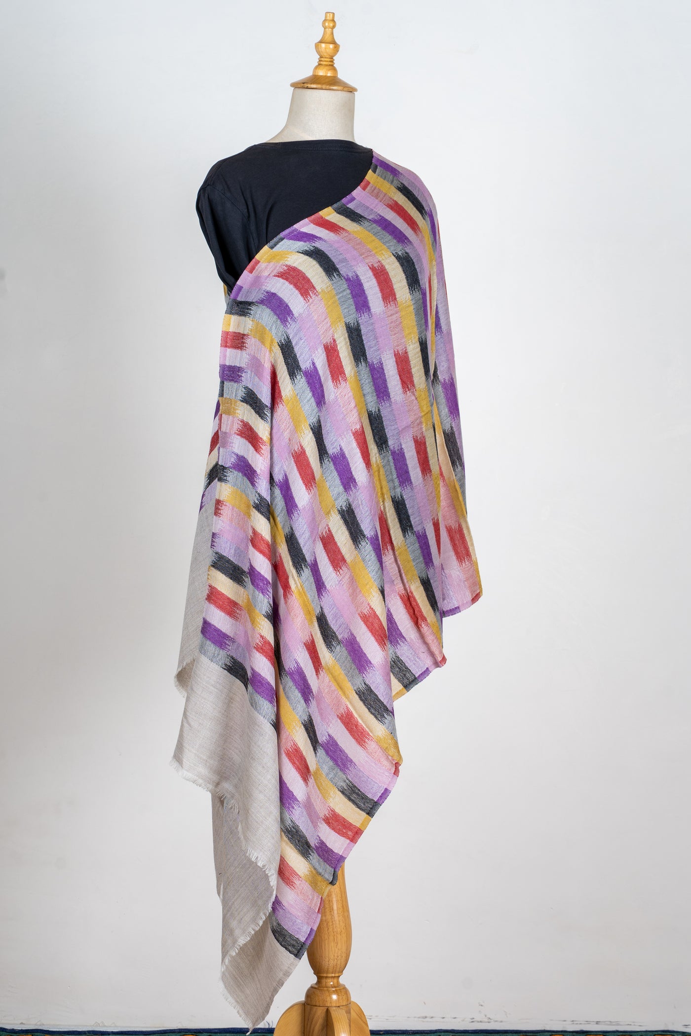 Rang Saavan: 120 Count Merino Wool Printed Scarf