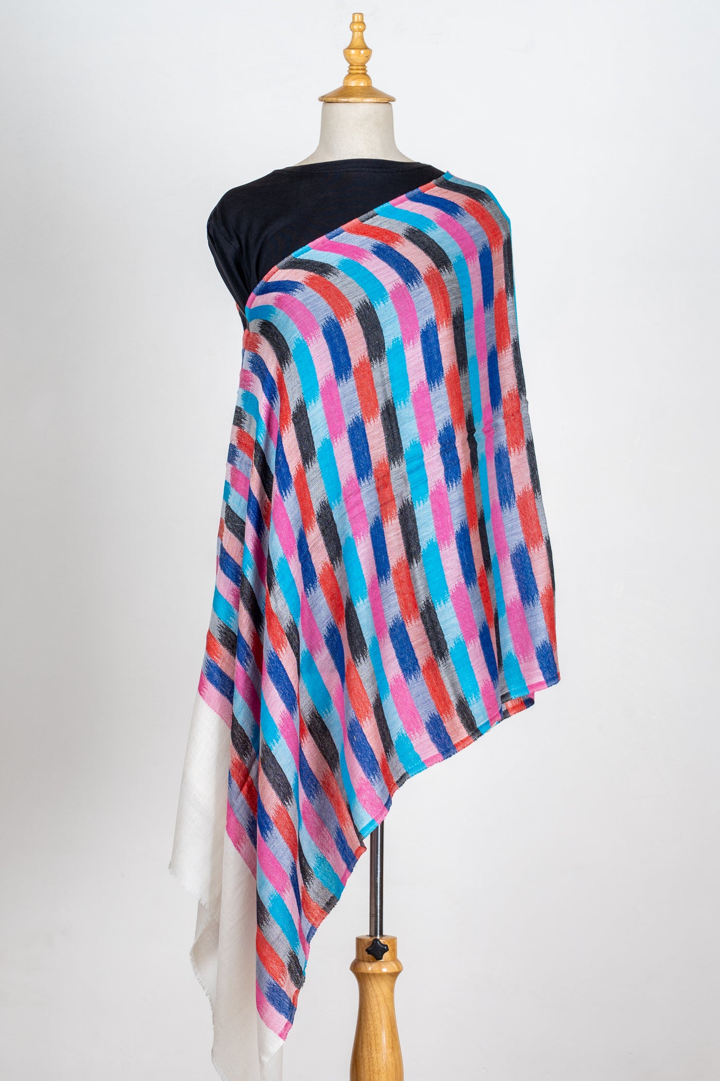 Noor-E-Rang: Printed 120 Count Merino Wool Scarf