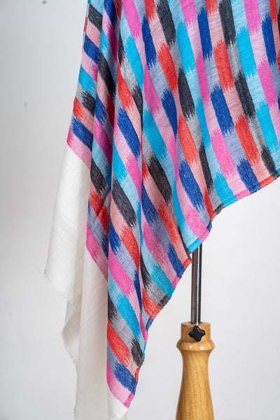 Noor-E-Rang: Printed 120 Count Merino Wool Scarf