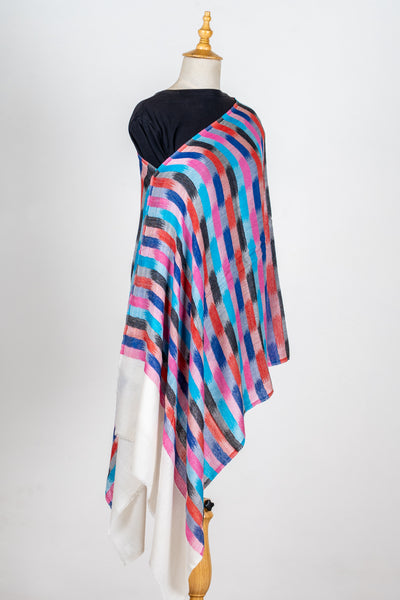 Noor-E-Rang: Printed 120 Count Merino Wool Scarf