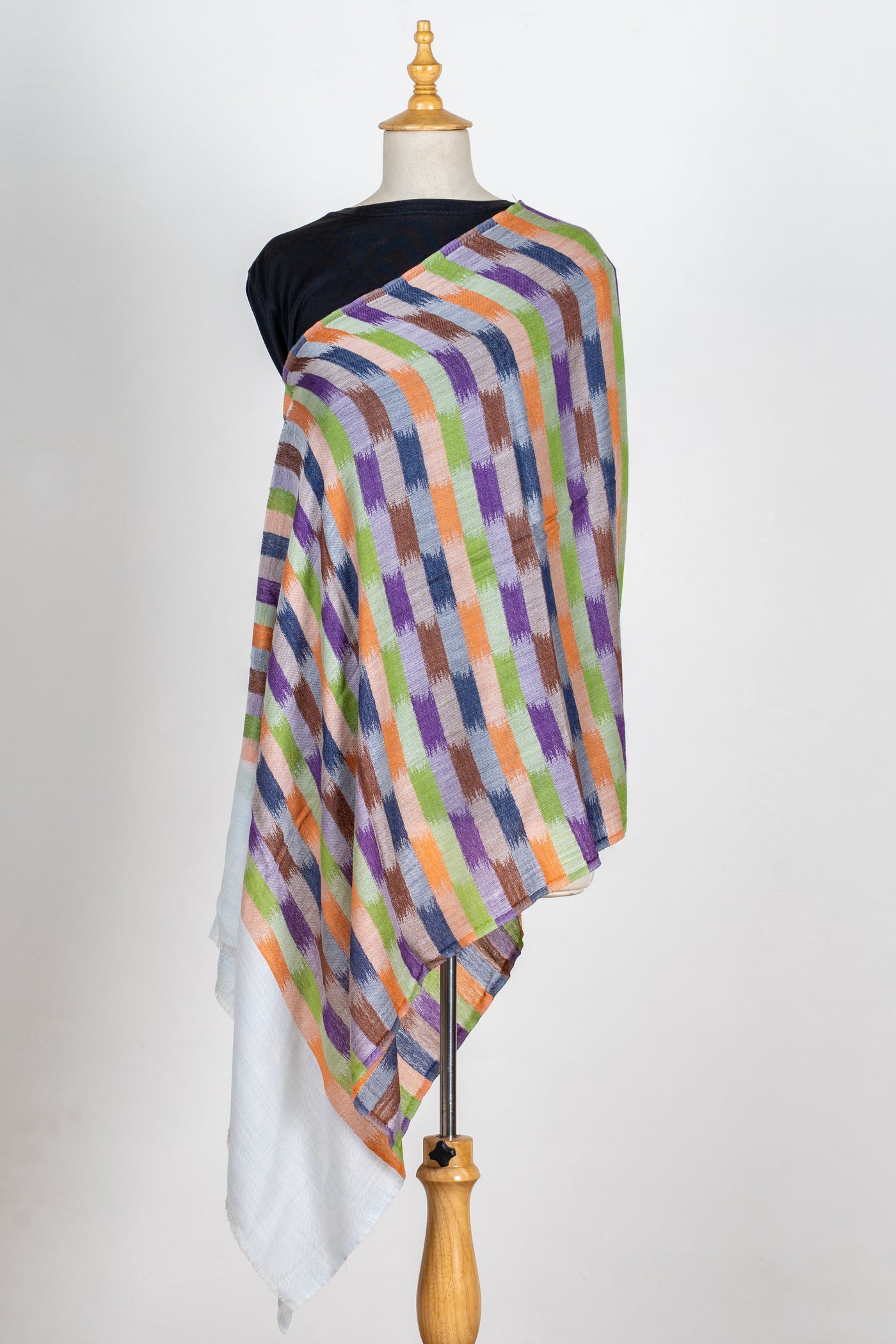 Harlequin Hues: 120 Count Merino Wool Scarf