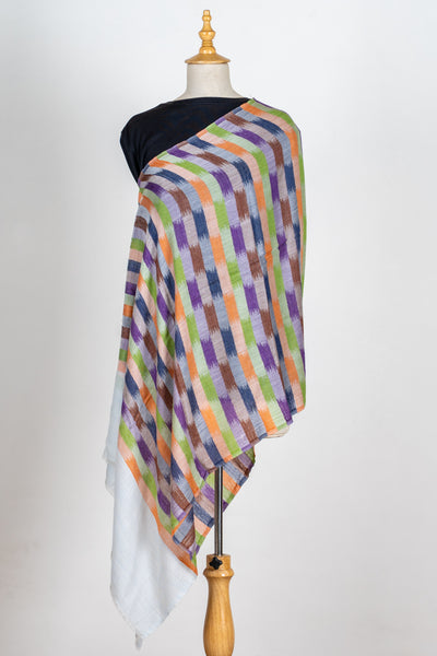 Harlequin Hues: 120 Count Merino Wool Scarf