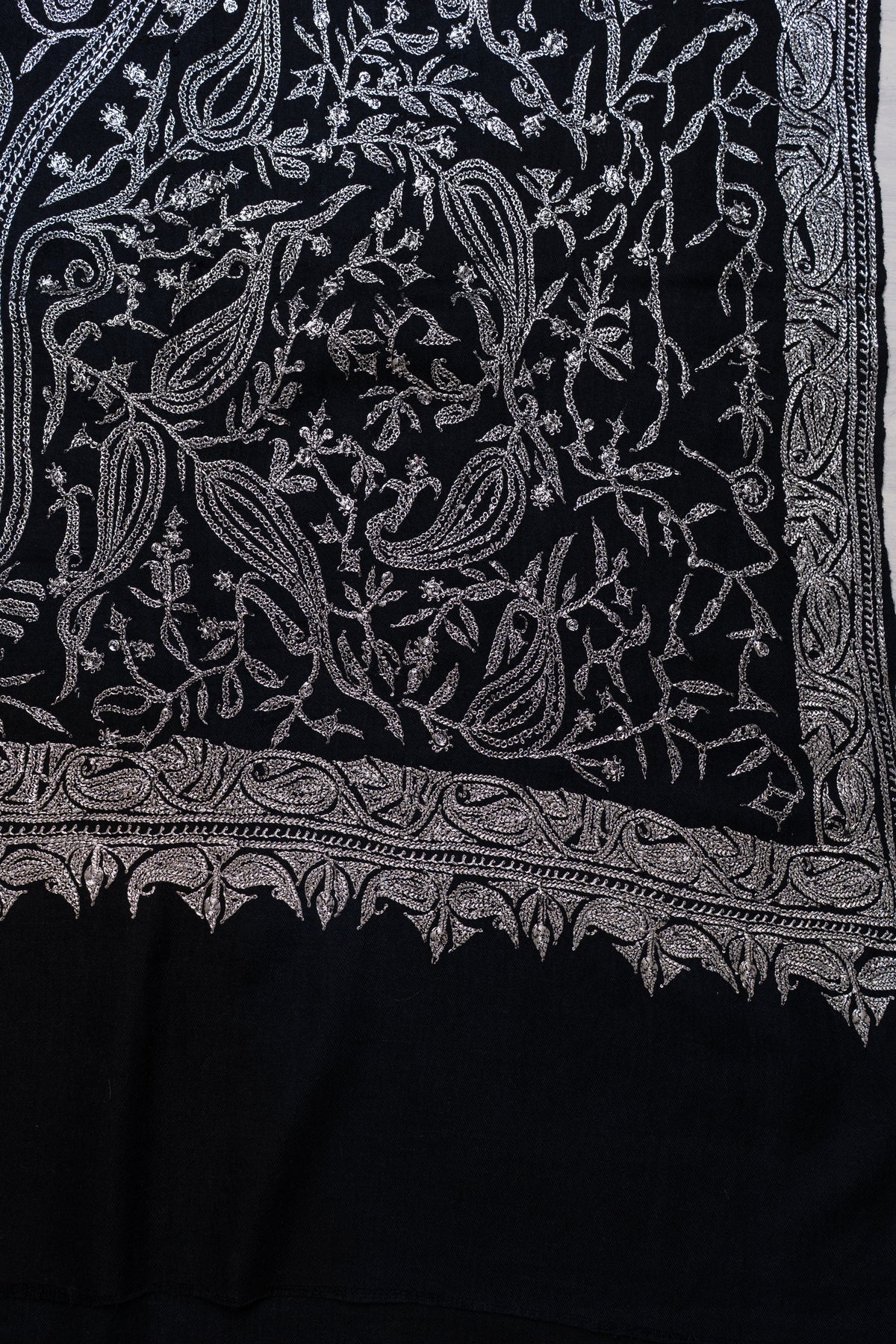 Hand Tilla Embroidered Pure Pashmina Shawl
