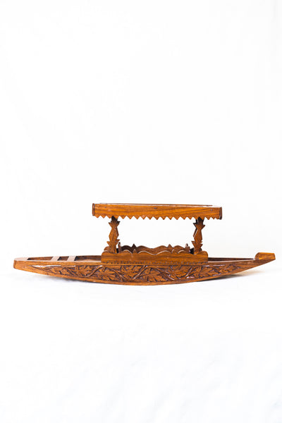 Handcrafted Walnut Wood Shikara Boat