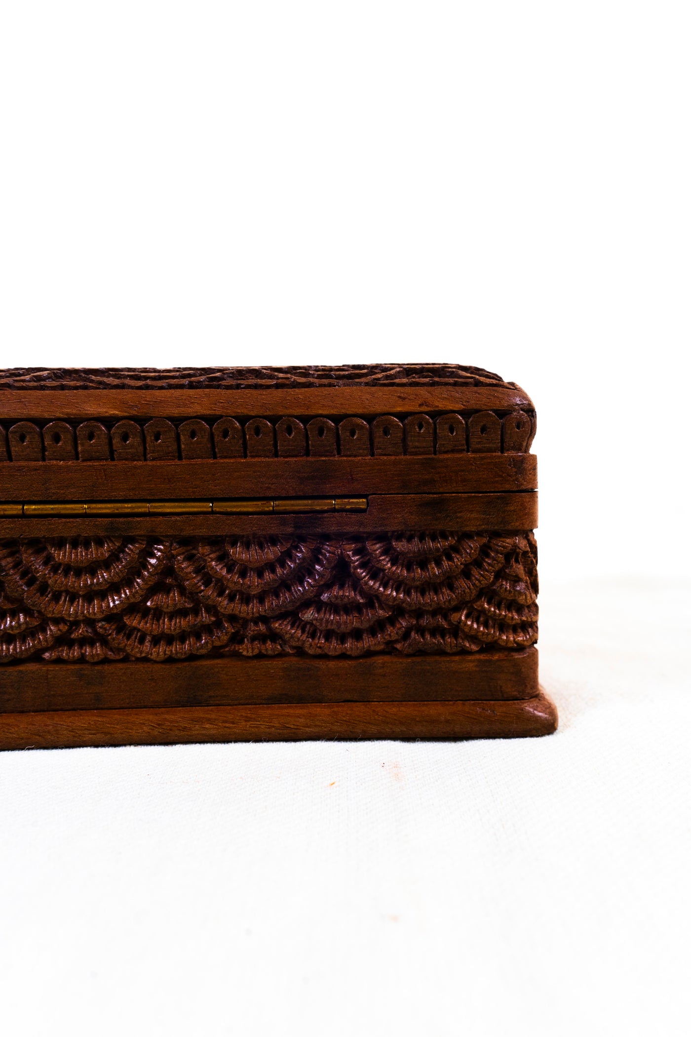 Handcrafted Walnut Wood Box with Hidden Lock