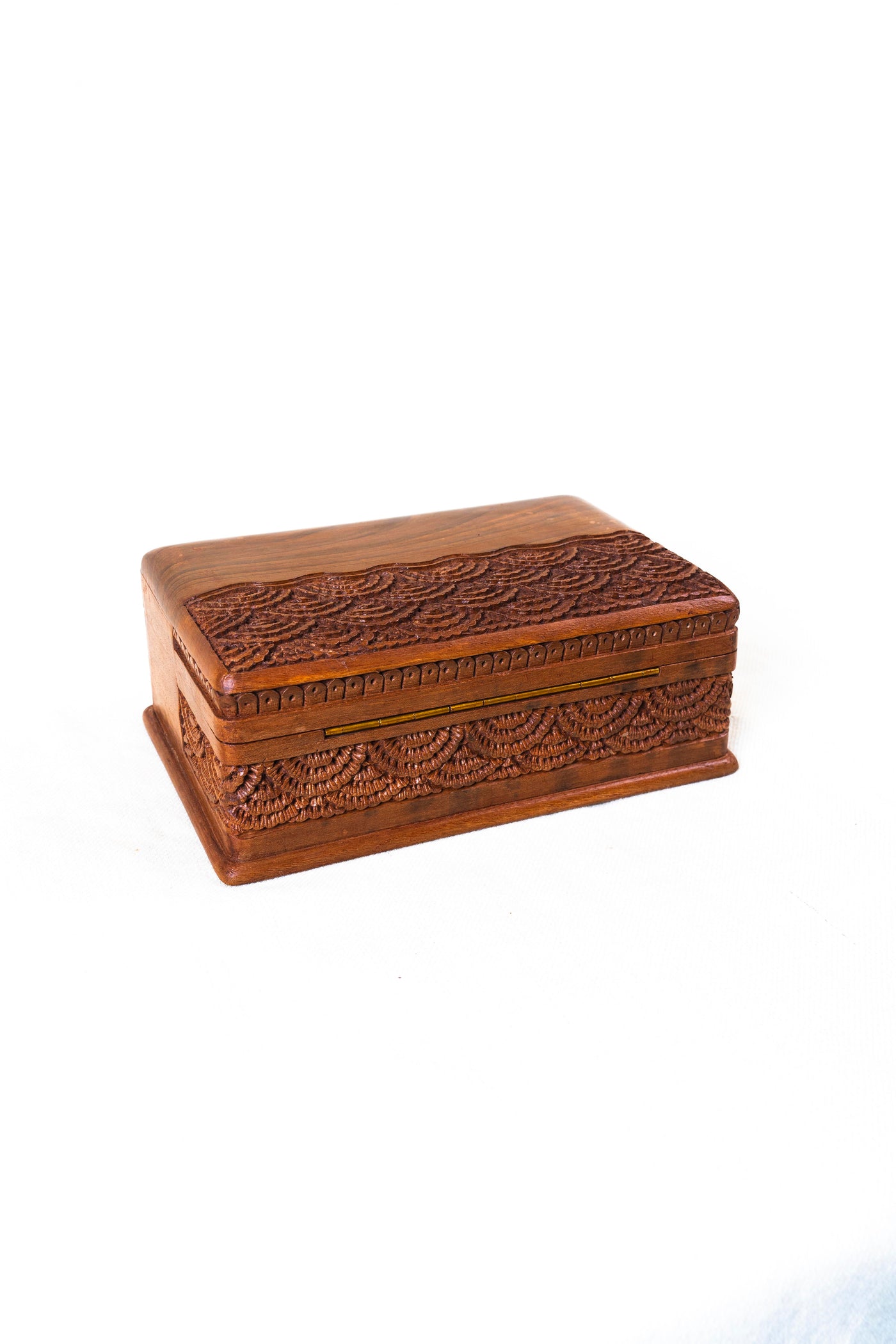 Handcrafted Walnut Wood Box with Hidden Lock