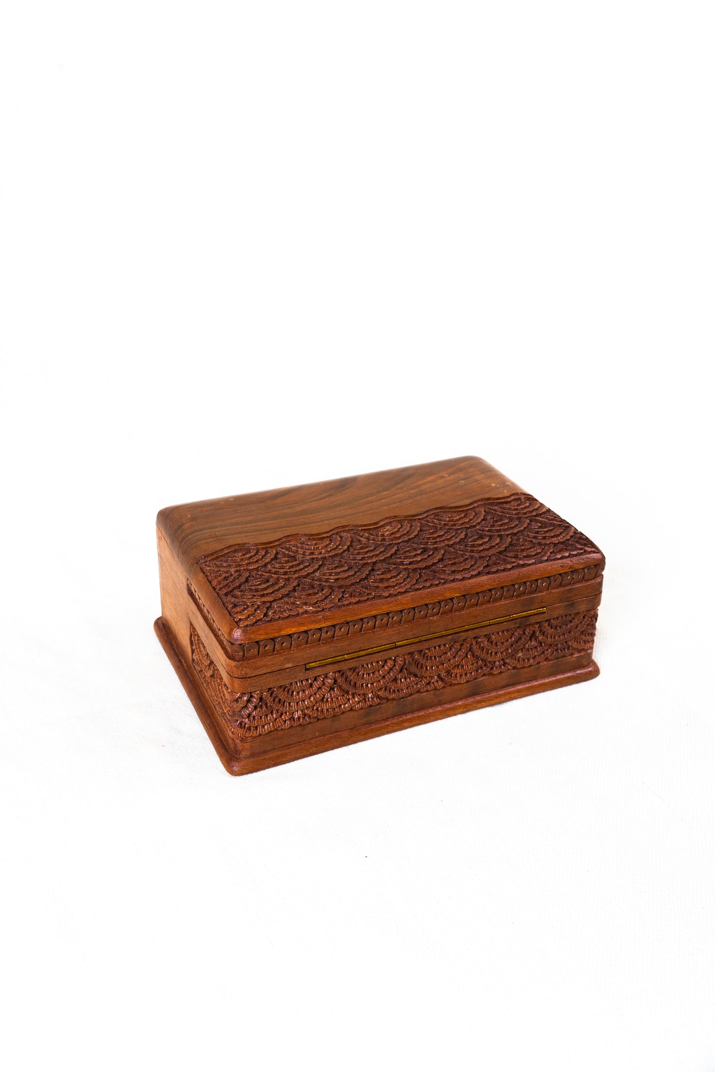 Handcrafted Walnut Wood Box with Hidden Lock