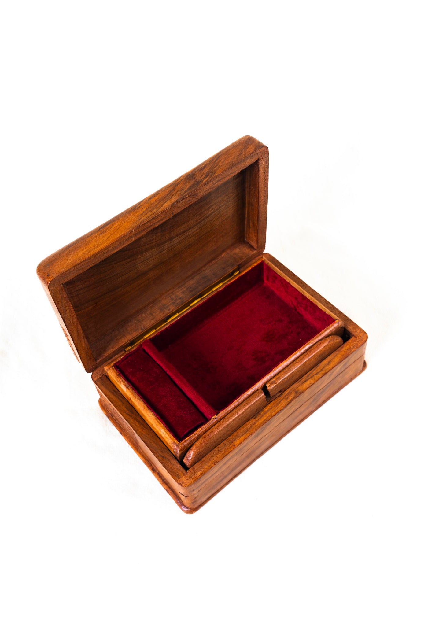 Handcrafted Walnut Wood Box with Hidden Lock