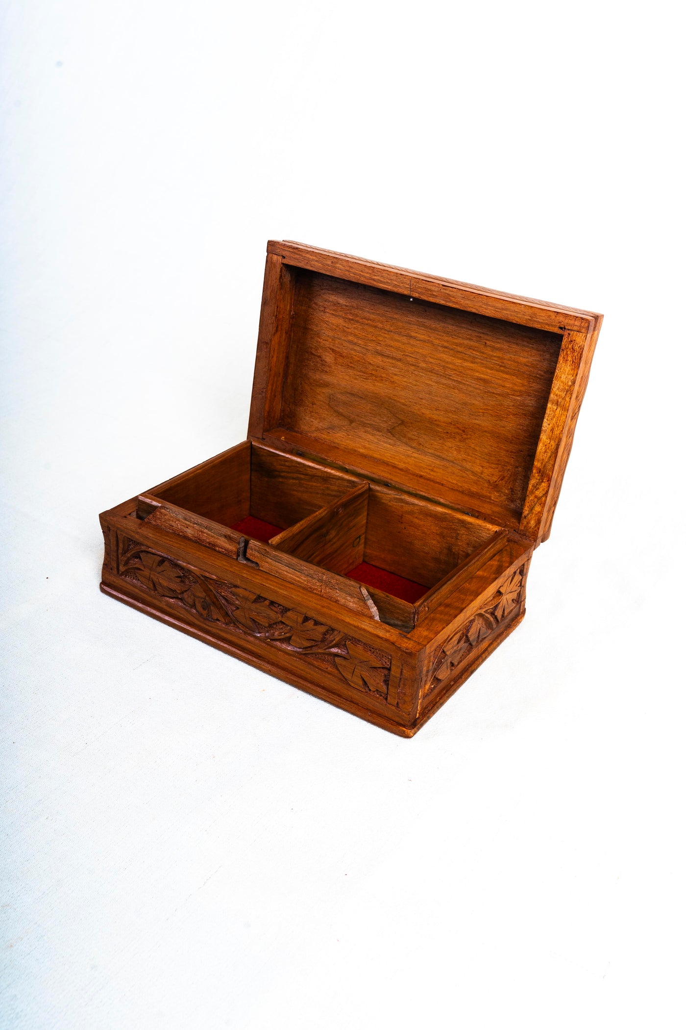 Kashmiri Hand-Carved Wooden Storage Box