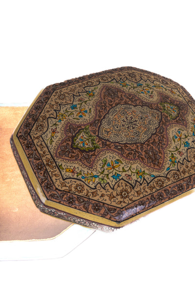 Octagonal Hand-Crafted Paper Mache Treasure Box