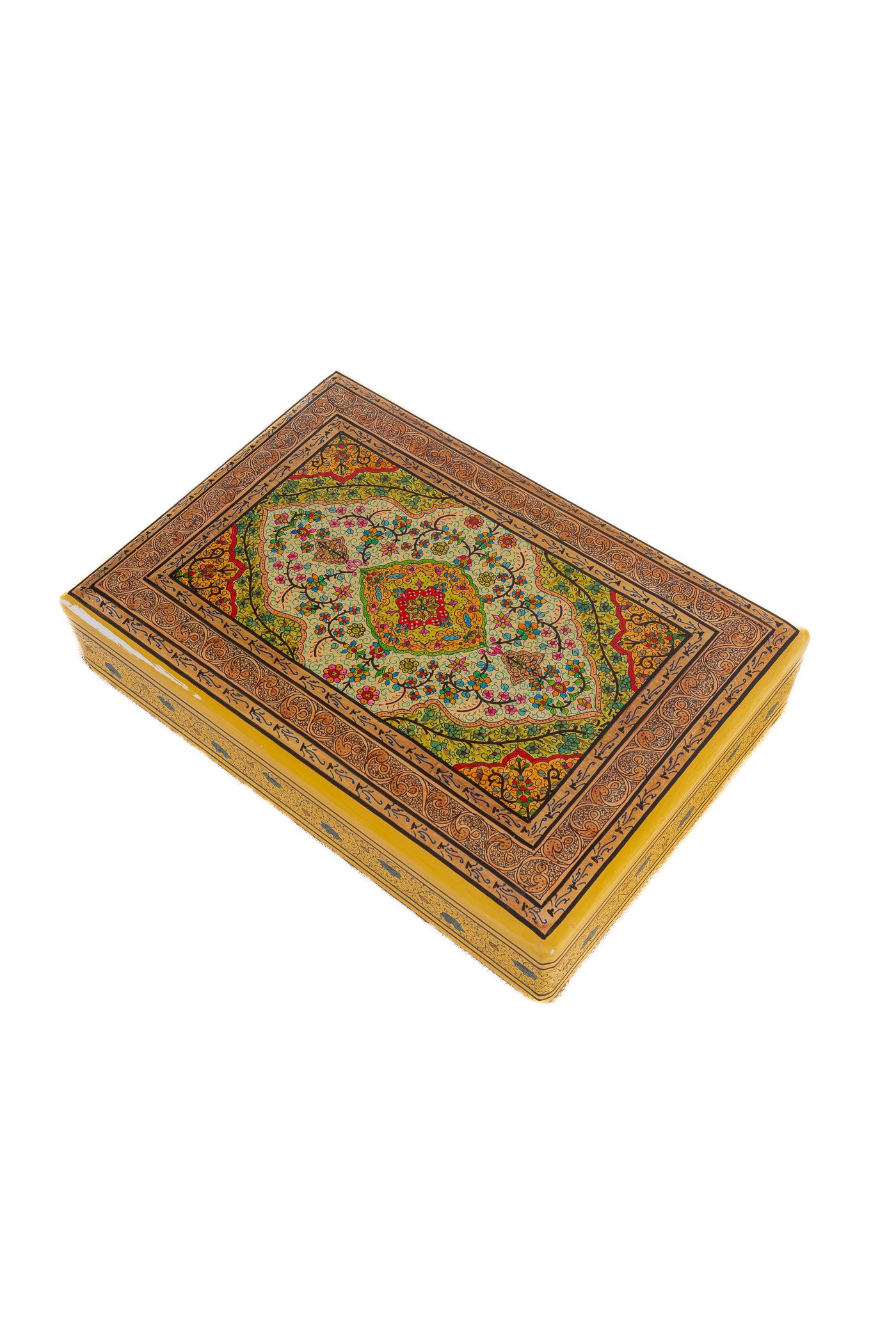 Harmony Rectangular Hand-Painted Paper Mache Box