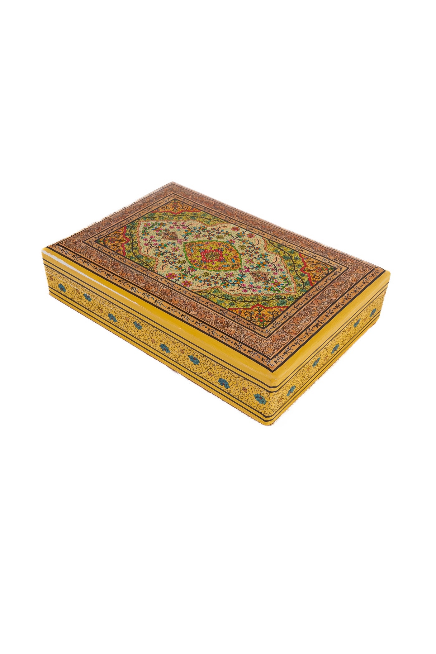 Harmony Rectangular Hand-Painted Paper Mache Box