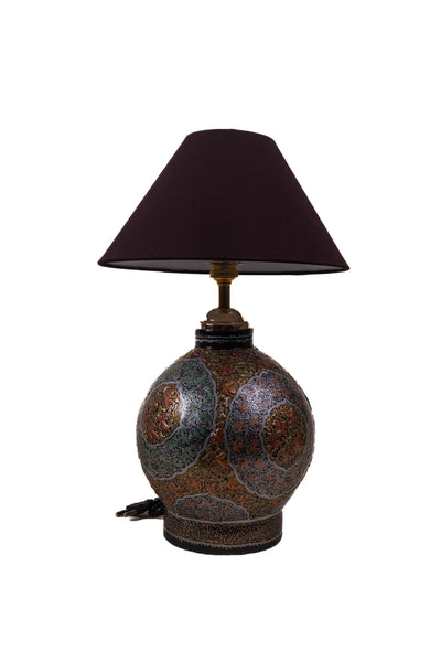 Pair of 2 Illuminated Grace Hand-Painted Paper Mache Lamp