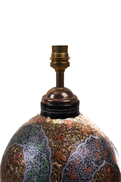 Pair of 2 Illuminated Grace Hand-Painted Paper Mache Lamp